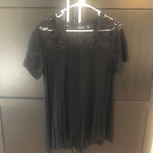Black lace top tee from Apt 9 size Large